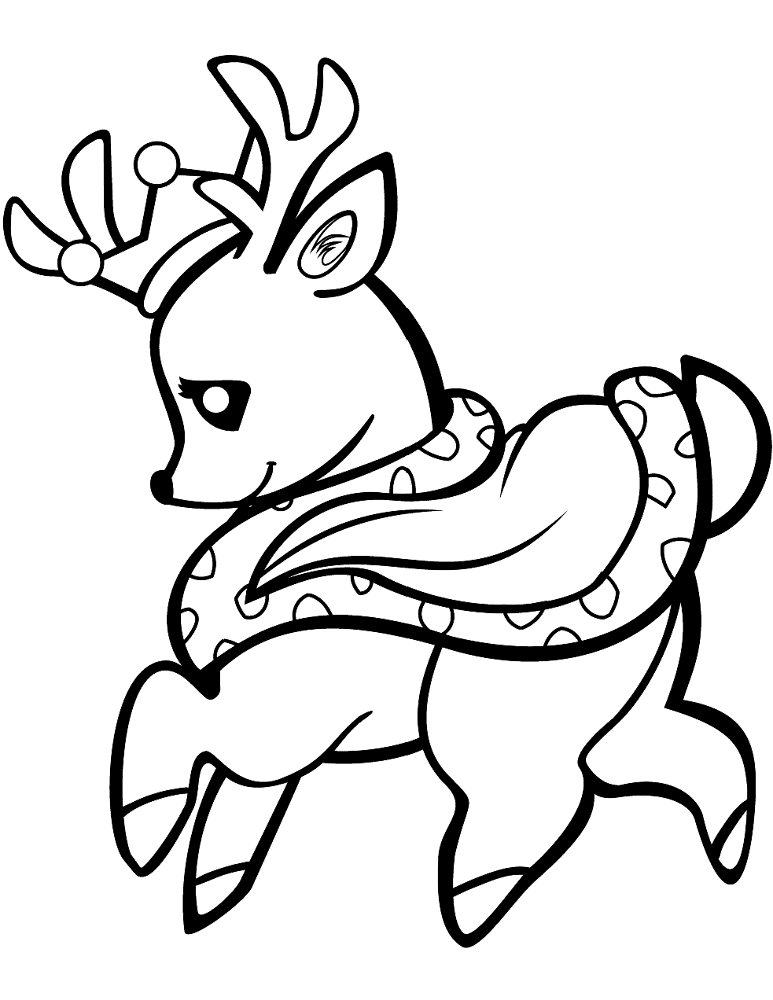 Baby Deer In A Crown Coloring Page Md Coloring Page — Free Printable — free printable coloring page