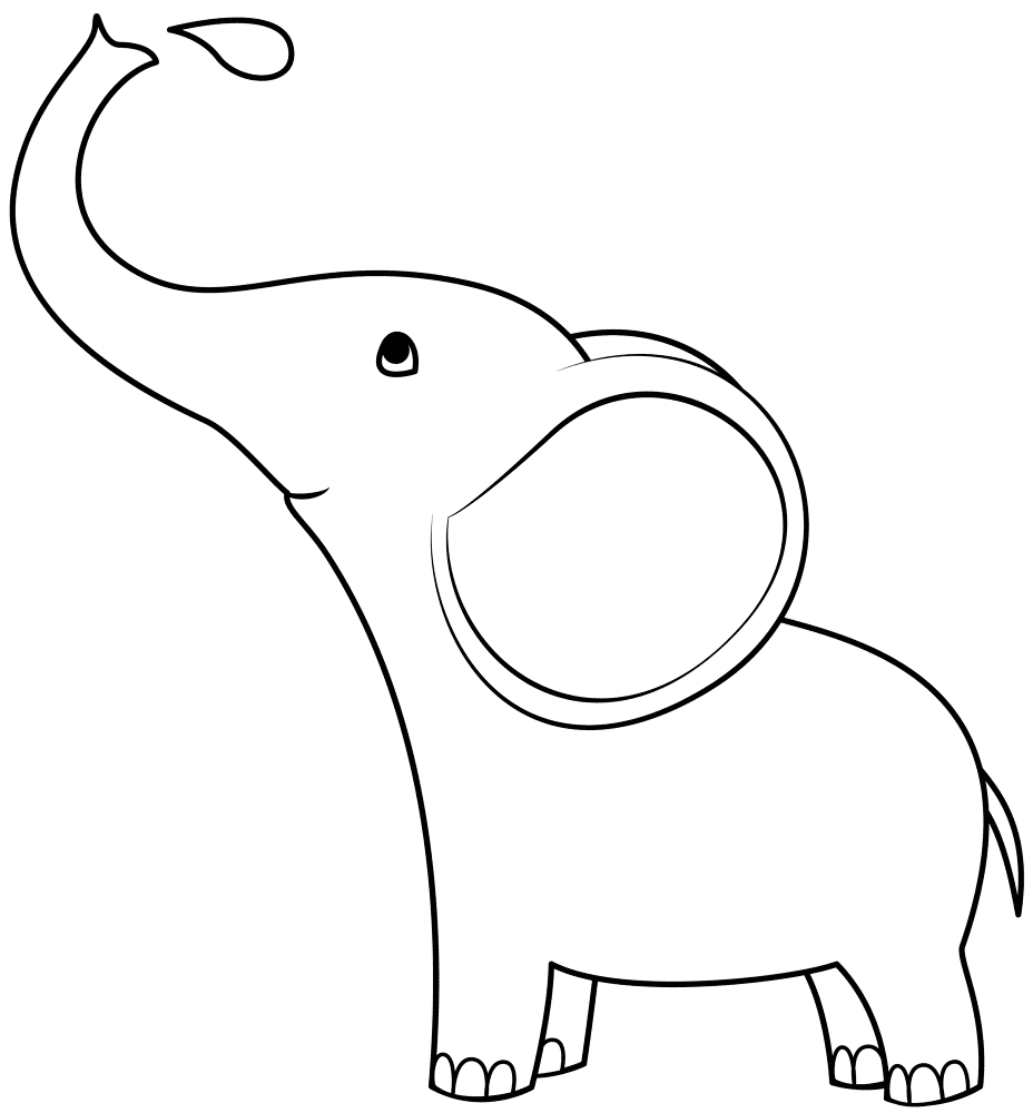 Baby Elephant Coloring Page Md Coloring Page — Free Printable — free printable coloring page