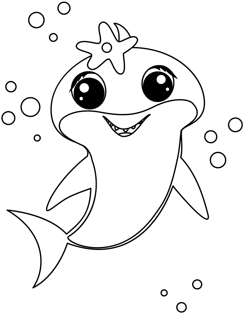Baby Shark 2 Coloring Page Md Coloring Page — Free Printable — free printable coloring page