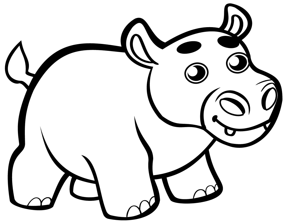 Cute Baby Hippo Coloring Page Md Coloring Page — Free Printable — free printable coloring page