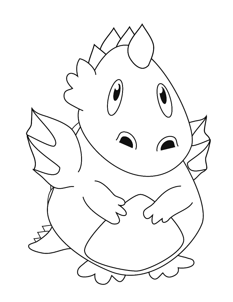 Cute Dragon Coloring Page Md Coloring Page — Free Printable — free printable coloring page