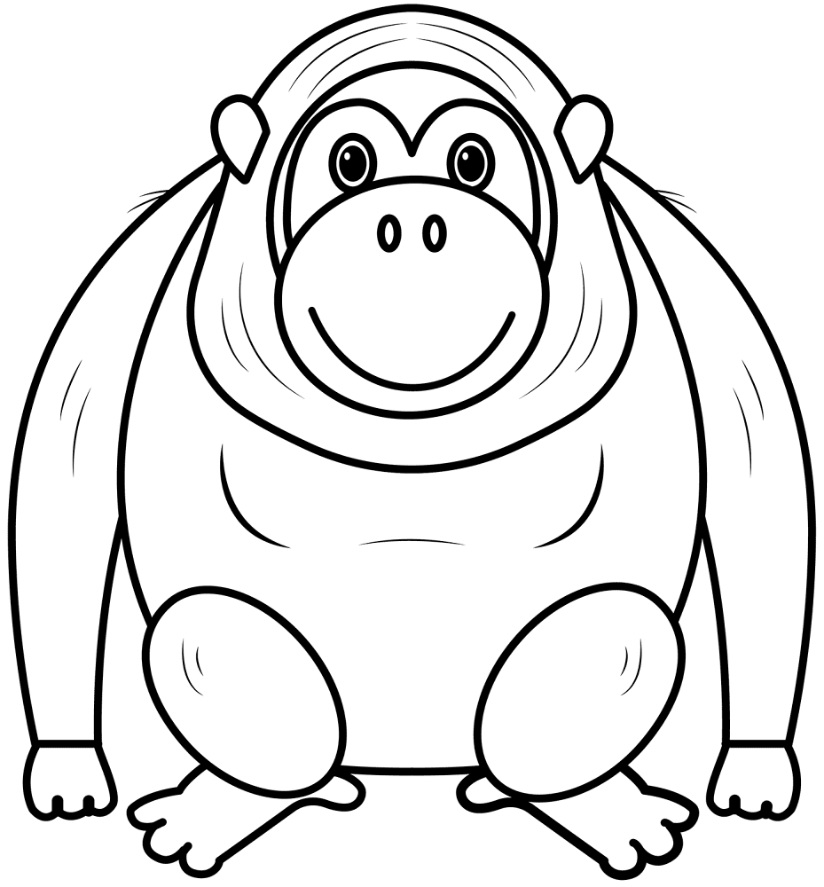 Cute Orangutan Coloring Page Md Coloring Page — Free Printable — free printable coloring page