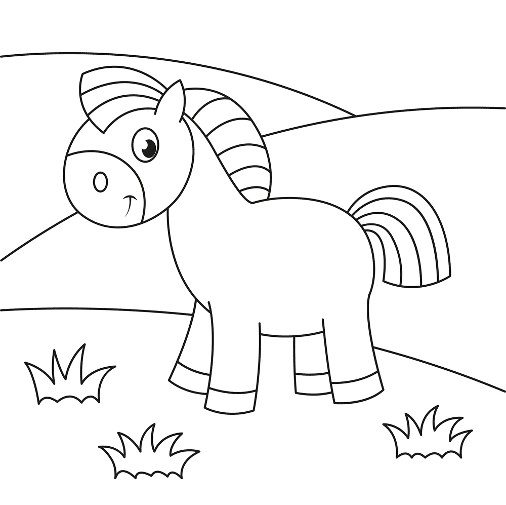 Cute Pony 2 Coloring Page Md Coloring Page — Free Printable — free printable coloring page