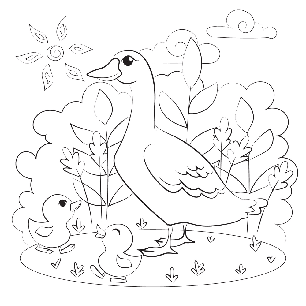 Duck Coloring Page Md Coloring Page — Free Printable — free printable coloring page