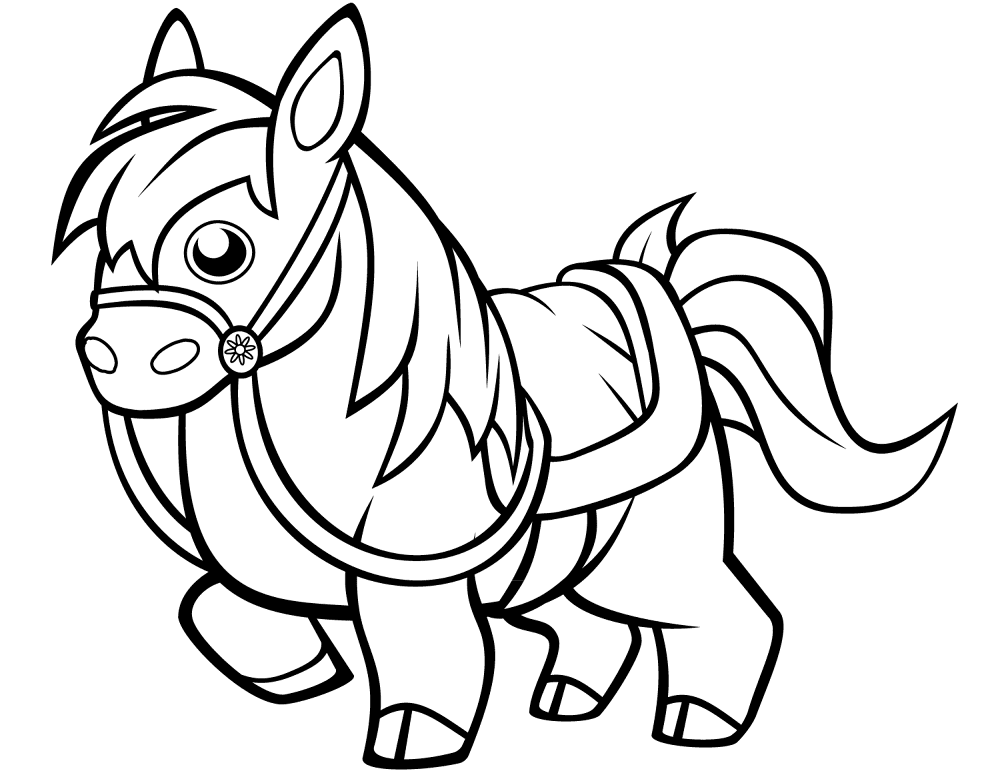 Funny Horse Coloring Page Md Coloring Page — Free Printable — free printable coloring page