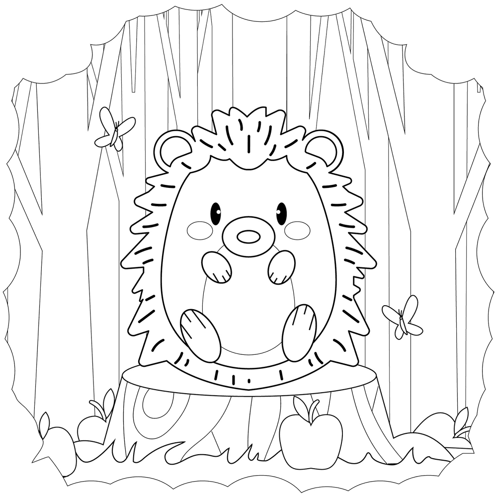 Hedgehog 2 Coloring Page Md Coloring Page — Free Printable — free printable coloring page