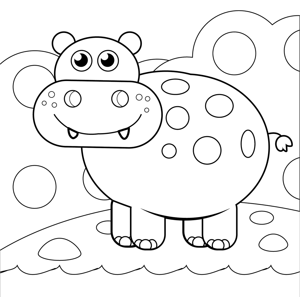 Hippo 2 Coloring Page Md Coloring Page — Free Printable — free printable coloring page