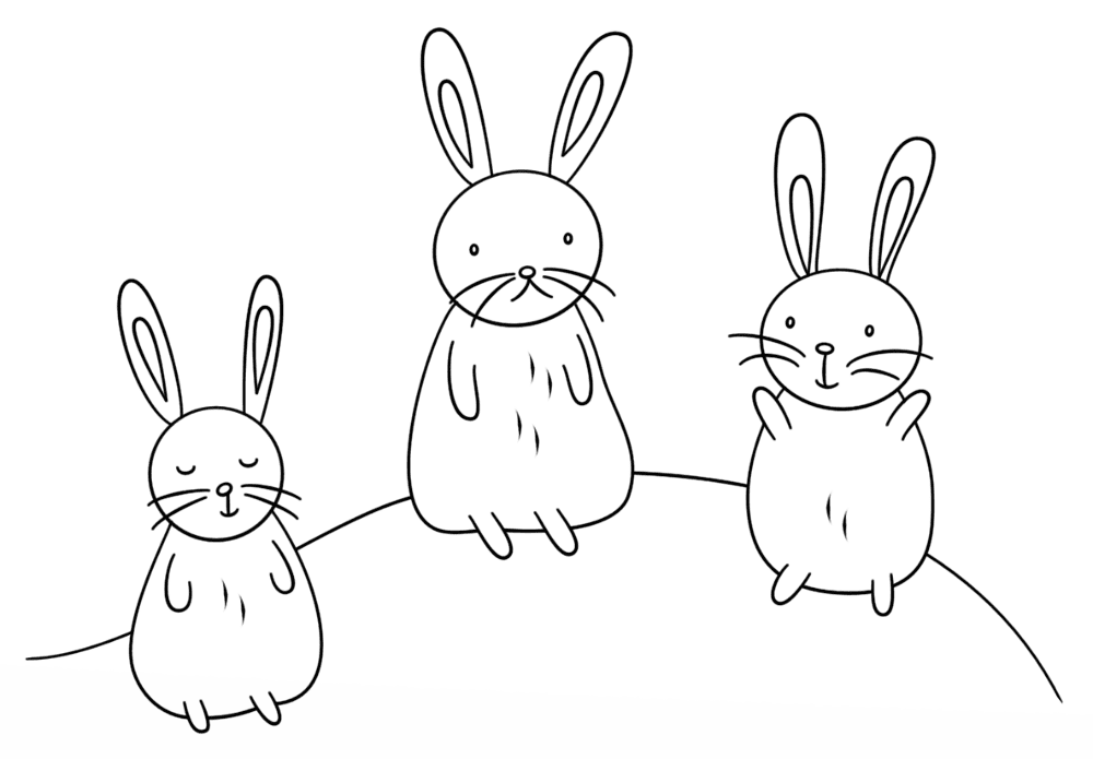 Kawaii Bunnies Coloring Page Md Coloring Page — Free Printable — free printable coloring page
