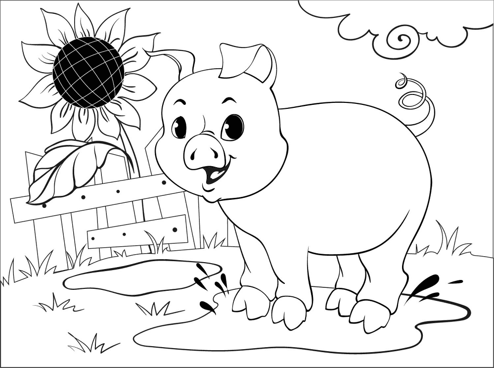 Pig Coloring Page Md Coloring Page — Free Printable — free printable coloring page