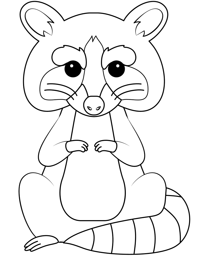 Raccoon Coloring Page Md Coloring Page — Free Printable — free printable coloring page