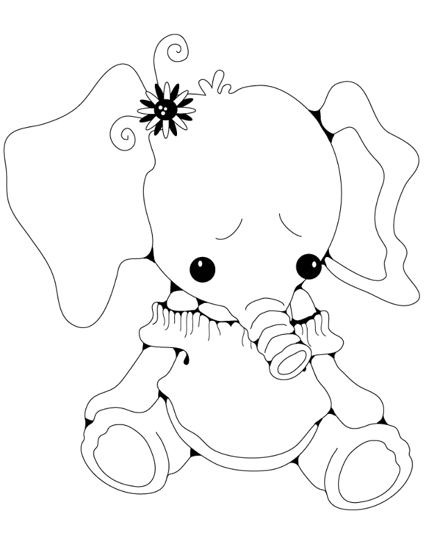 Stuffed Elephant Girl Coloring Page Md Coloring Page — Free Printable — free printable coloring page