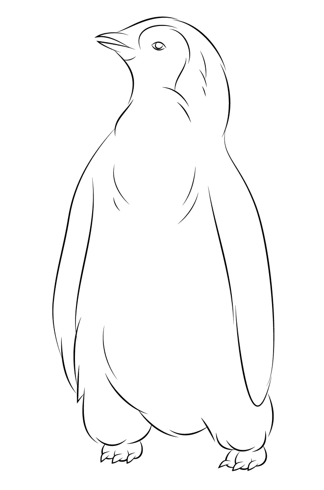 Baby Penguin Coloring Page Md Coloring Page — Free Printable — free printable coloring page
