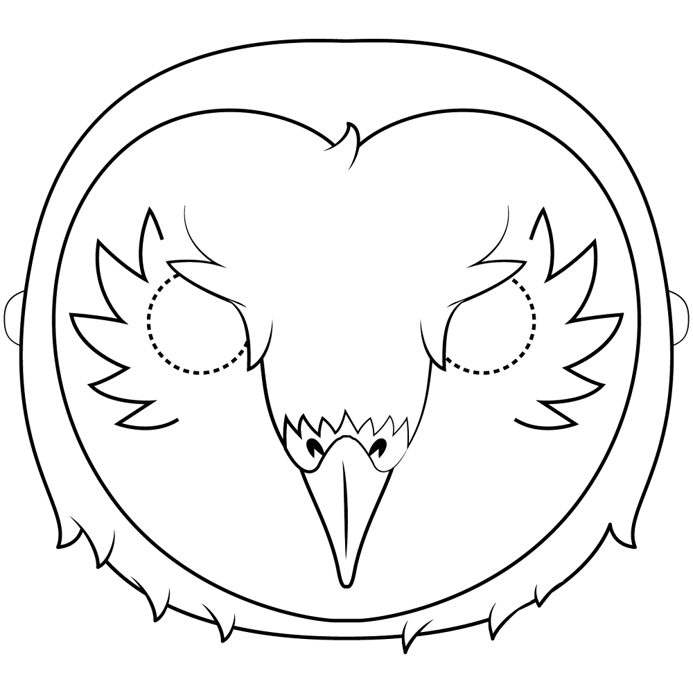 Barn Owl Mask Coloring Page Md Coloring Page — Free Printable — free printable coloring page