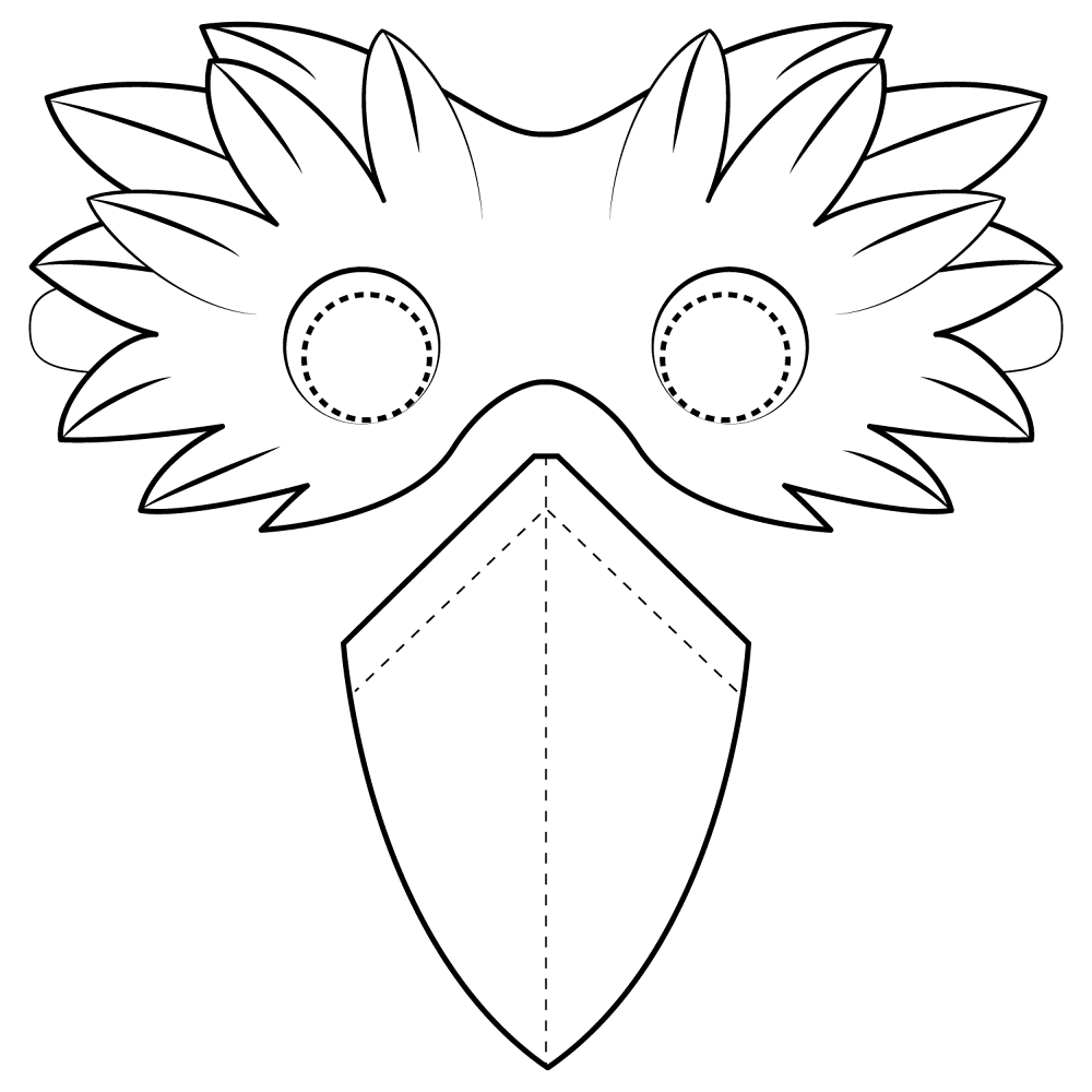 Bird Beak Mask Coloring Page Md Coloring Page — Free Printable — free printable coloring page