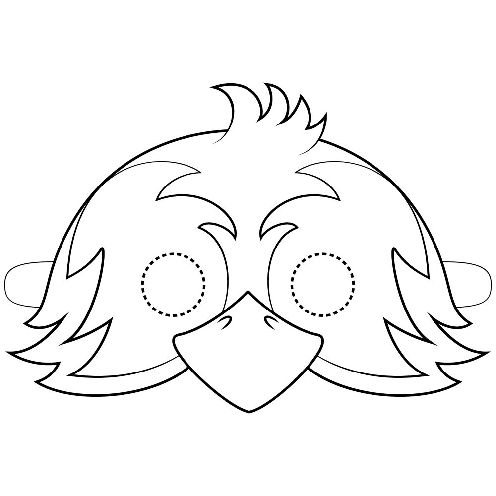 Bird Mask Coloring Page Md Coloring Page — Free Printable — free printable coloring page