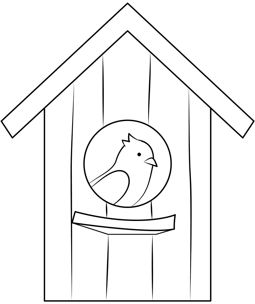 Birdhouse Coloring Page Md Coloring Page — Free Printable — free printable coloring page