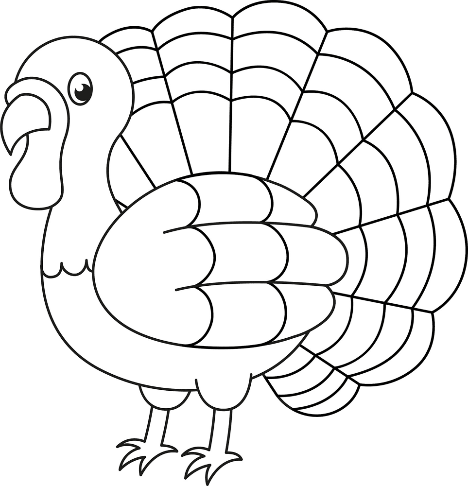 Cartoon Turkey Coloring Page Md Coloring Page — Free Printable — free printable coloring page