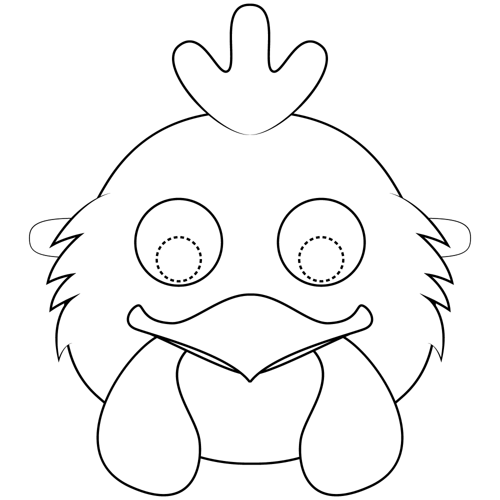 Chicken Mask Coloring Page Md Coloring Page — Free Printable — free printable coloring page