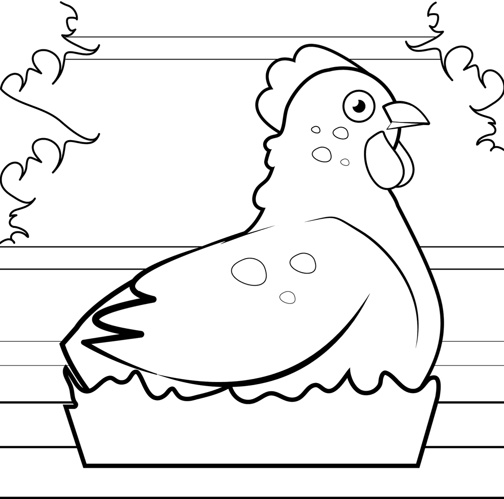 Chiken 2 Coloring Page Md Coloring Page — Free Printable — free printable coloring page