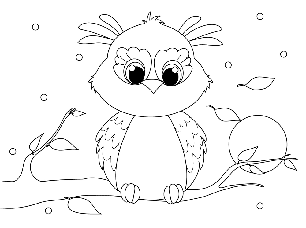 Cute Owl Coloring Page Md Coloring Page — Free Printable — free printable coloring page