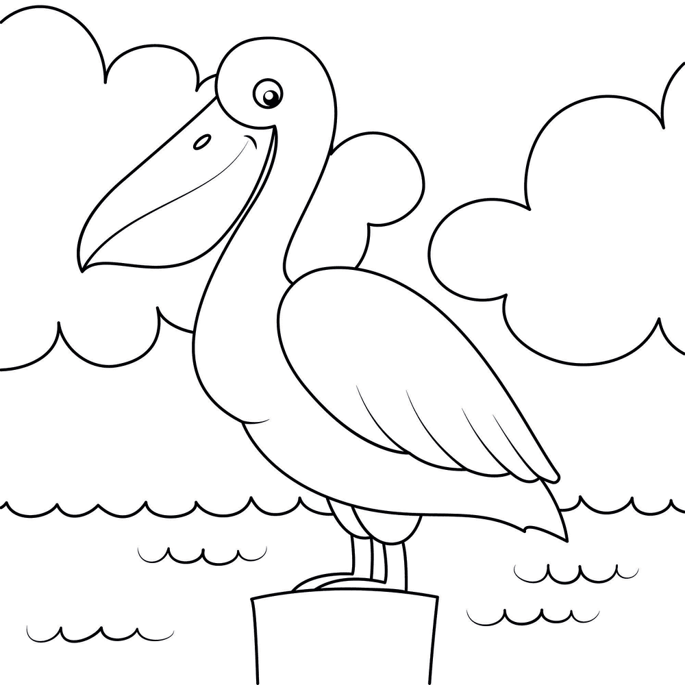 Cute Pelican 2 Coloring Page Md Coloring Page — Free Printable — free printable coloring page