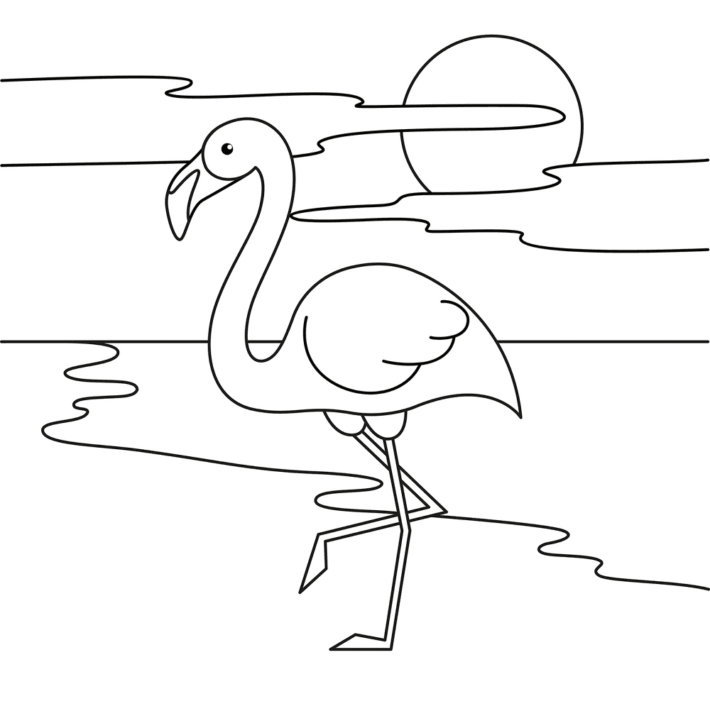 Flamingo 2 Coloring Page Md Coloring Page — Free Printable — free printable coloring page