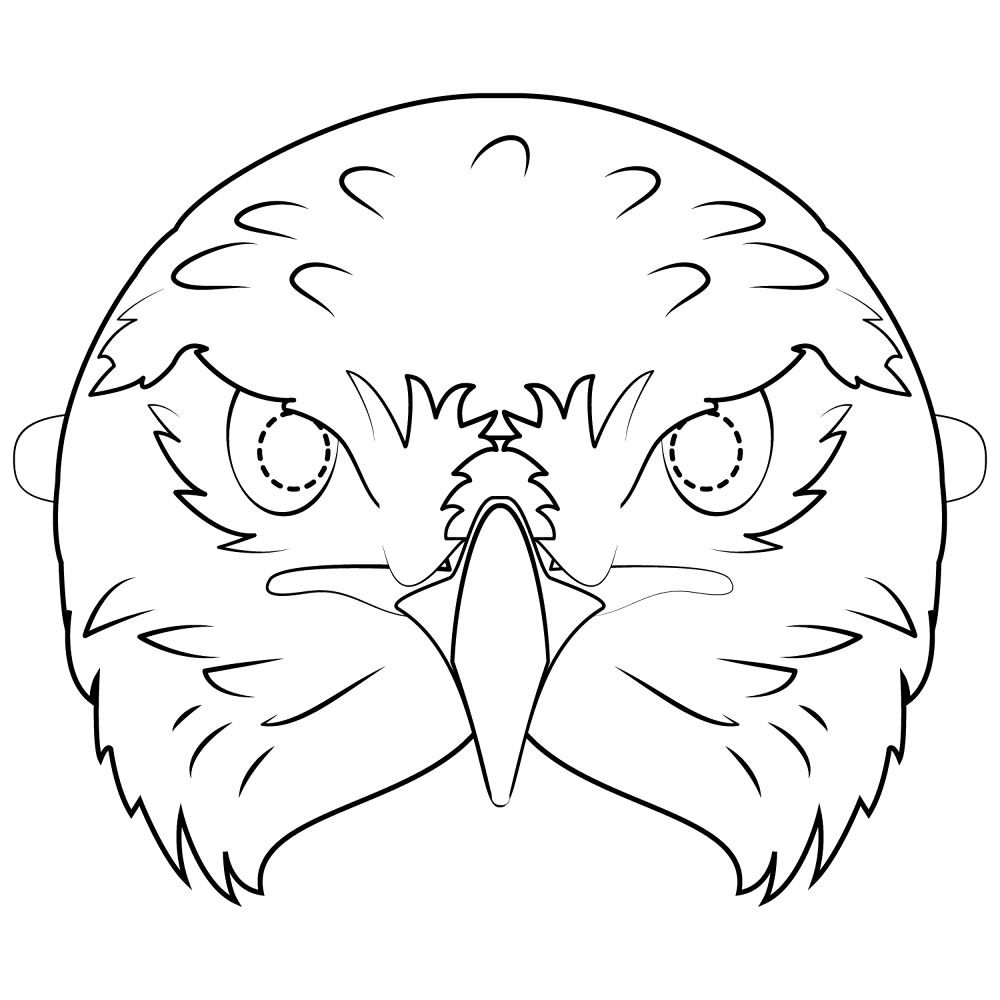 Hawk Mask Coloring Page Md Coloring Page — Free Printable — free printable coloring page