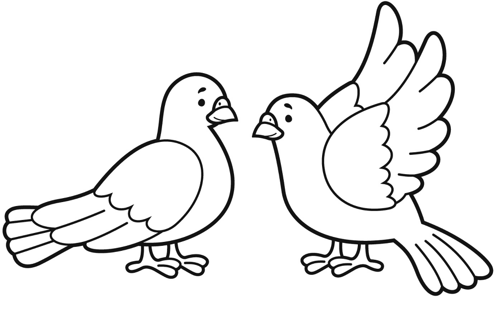 Lovebirds Coloring Page Md Coloring Page — Free Printable — free printable coloring page