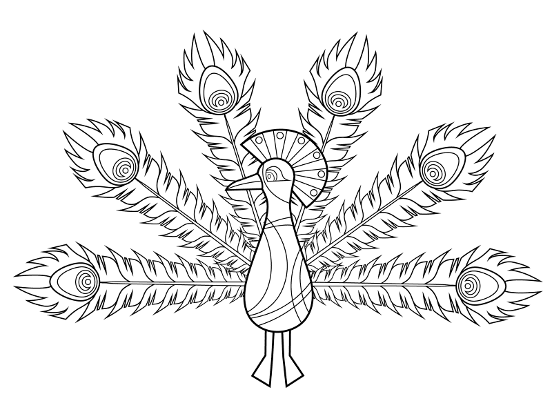 Peacock 1 Coloring Page Md Coloring Page — Free Printable — free printable coloring page