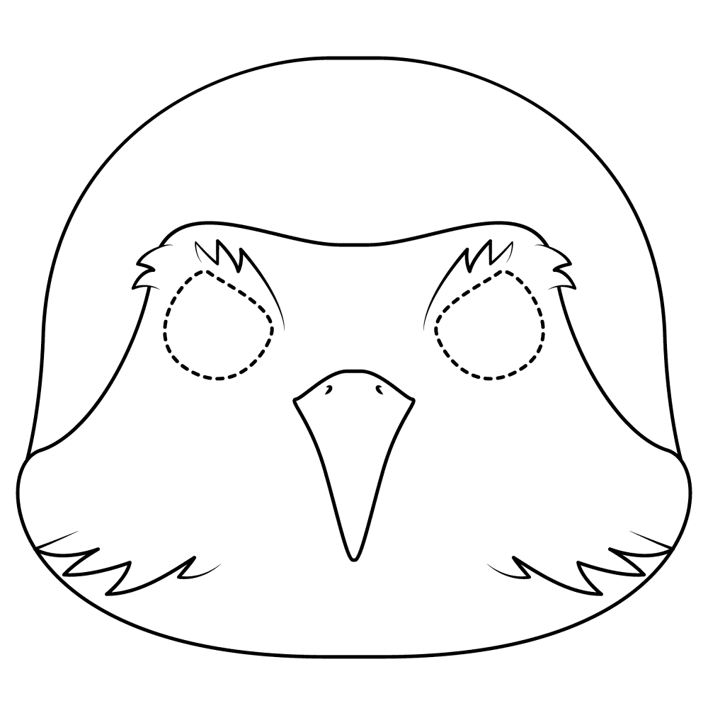 Robin Birdmask Coloring Page Md Coloring Page — Free Printable — free printable coloring page