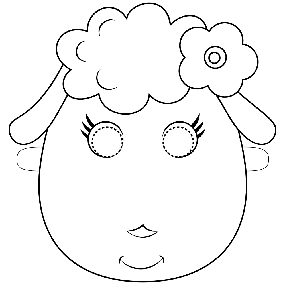 Sheep Mask Coloring Page Md Coloring Page — Free Printable — free printable coloring page