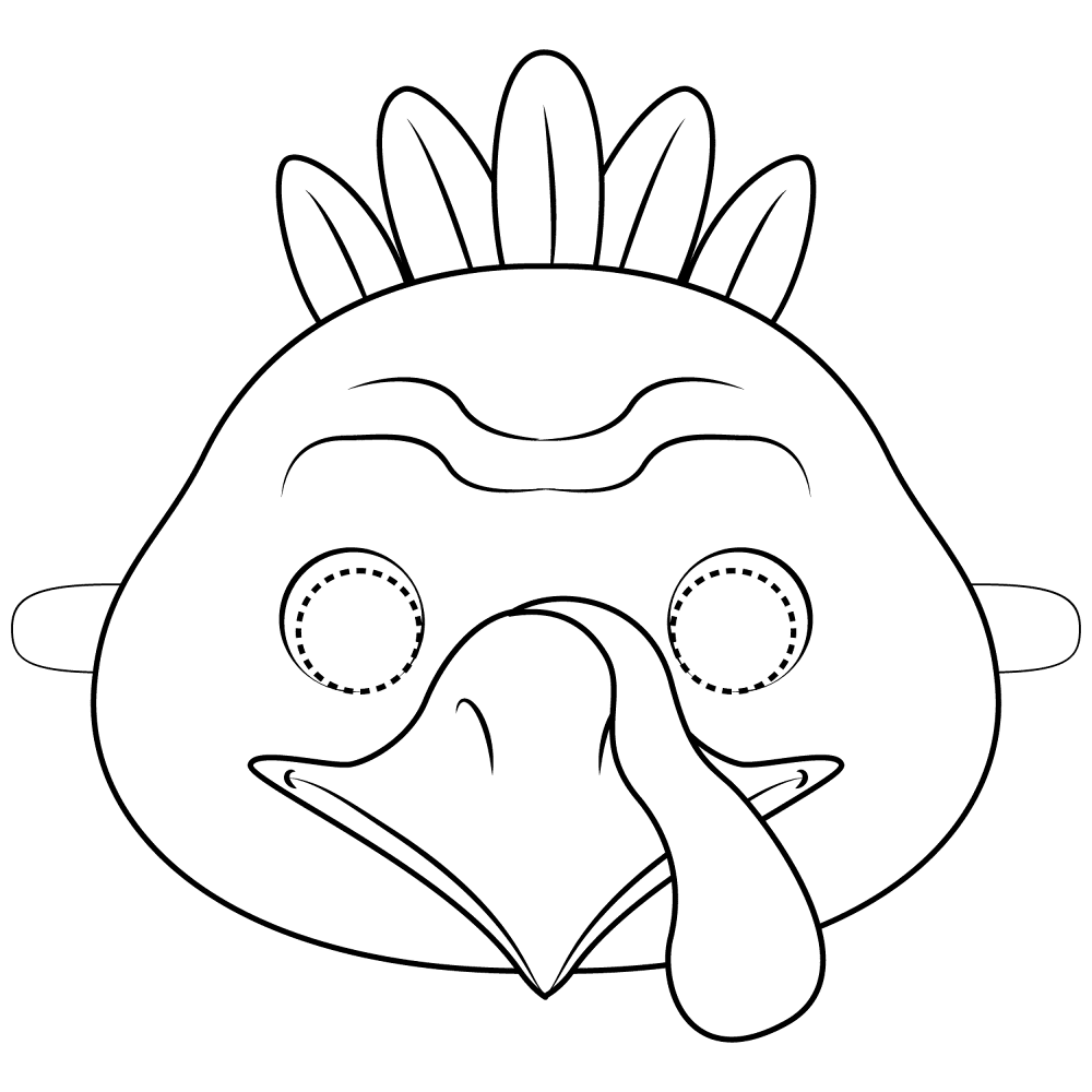 Turkey Mask Coloring Page Md Coloring Page — Free Printable — free printable coloring page