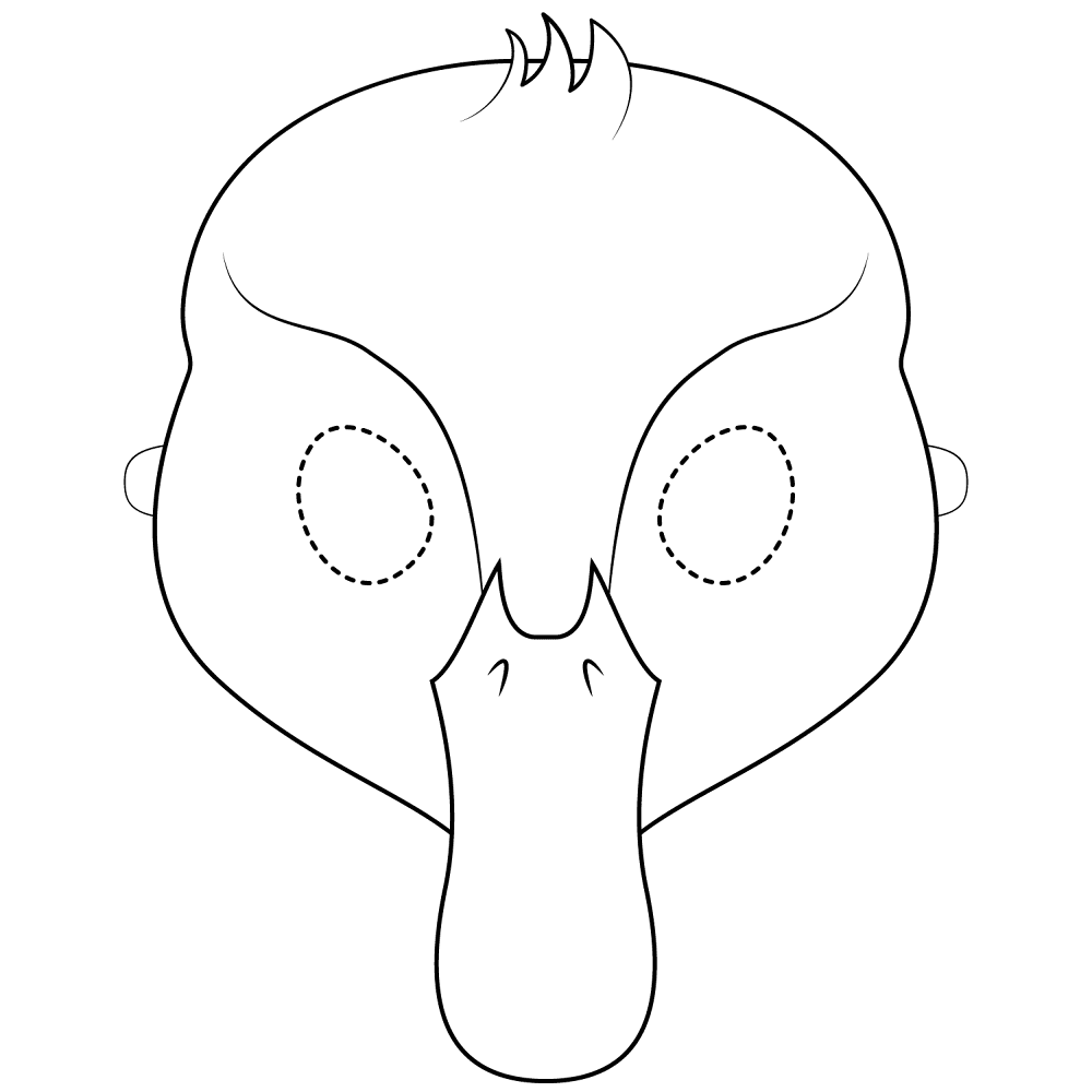 Ugly Duckling Mask Coloring Page Md Coloring Page — Free Printable — free printable coloring page