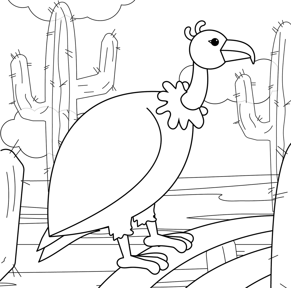 Vulture 2 Coloring Page Md Coloring Page — Free Printable — free printable coloring page