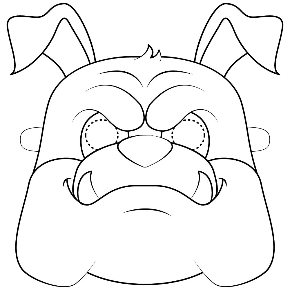 Bulldog Mask Coloring Page Md Coloring Page — Free Printable — free printable coloring page