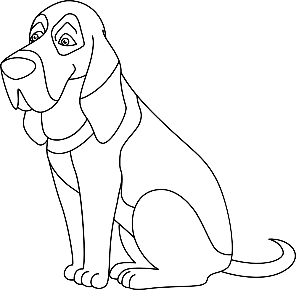 Cartoon Bloodhound Coloring Page Md Coloring Page — Free Printable — free printable coloring page