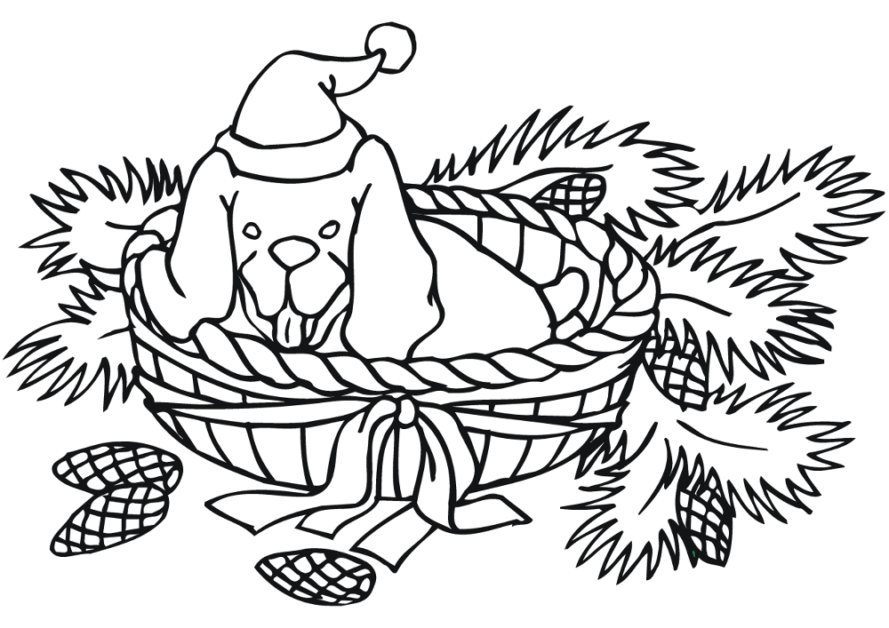 Christmas Dog Coloring Page Md Coloring Page — Free Printable — free printable coloring page