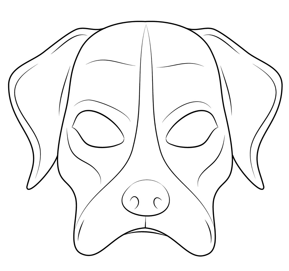 Dog Mask Coloring Pages Md Coloring Page — Free Printable — free printable coloring page