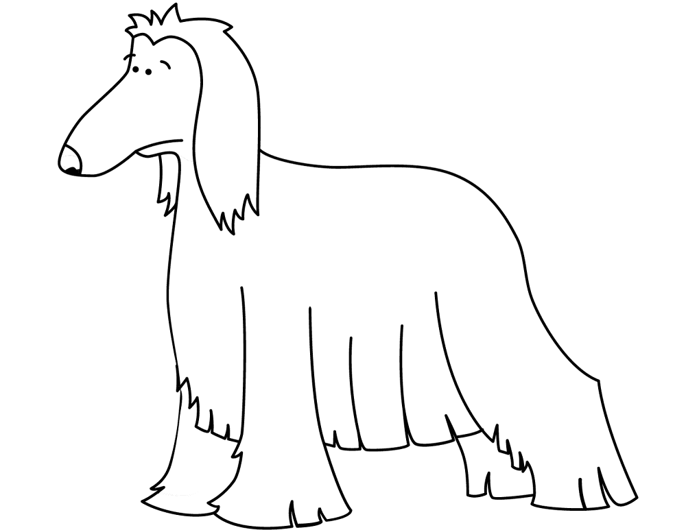 Funny Afghan Hound Coloring Page Md Coloring Page — Free Printable — free printable coloring page
