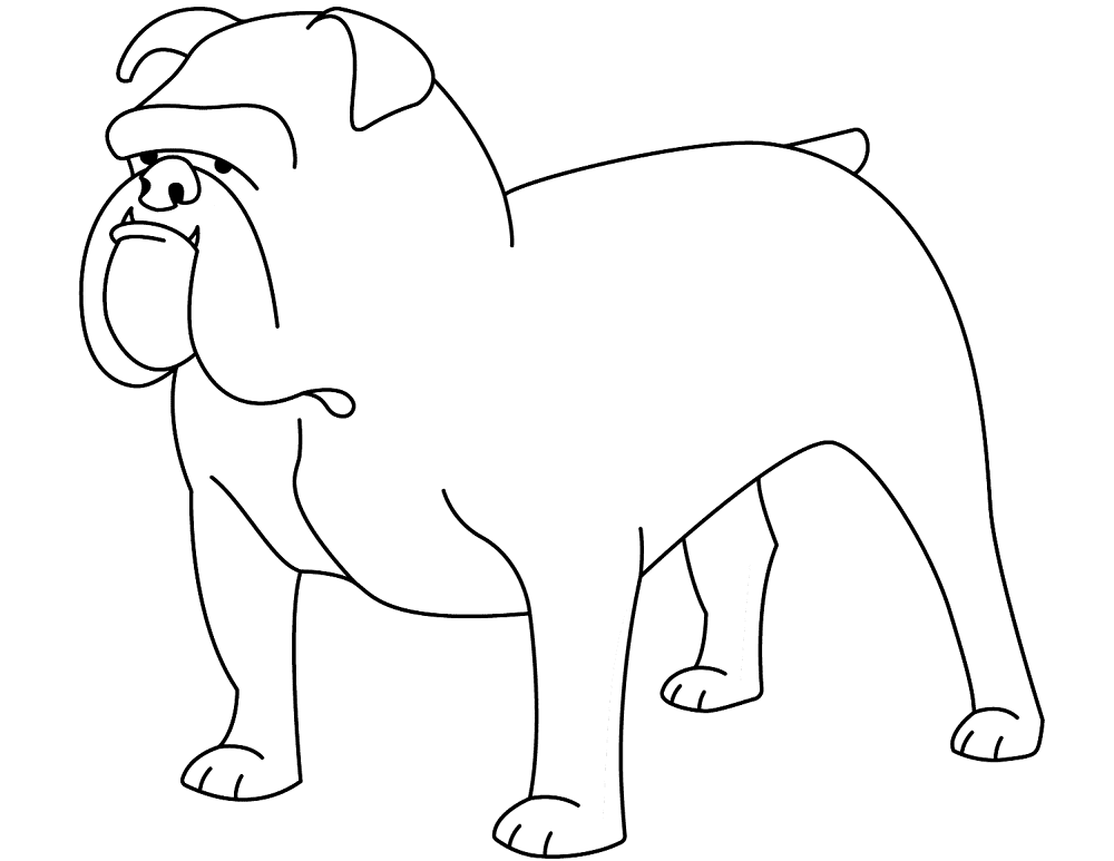 Funny Bulldog Coloring Page Md Coloring Page — Free Printable — free printable coloring page
