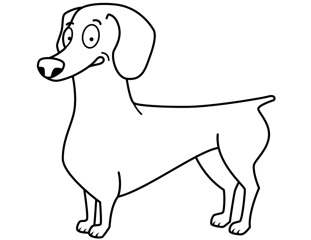 Funny Dachshund Coloring Page Md Coloring Page — Free Printable — free printable coloring page