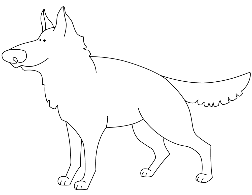 Funny German Shepherd Coloring Page Md Coloring Page — Free Printable — free printable coloring page