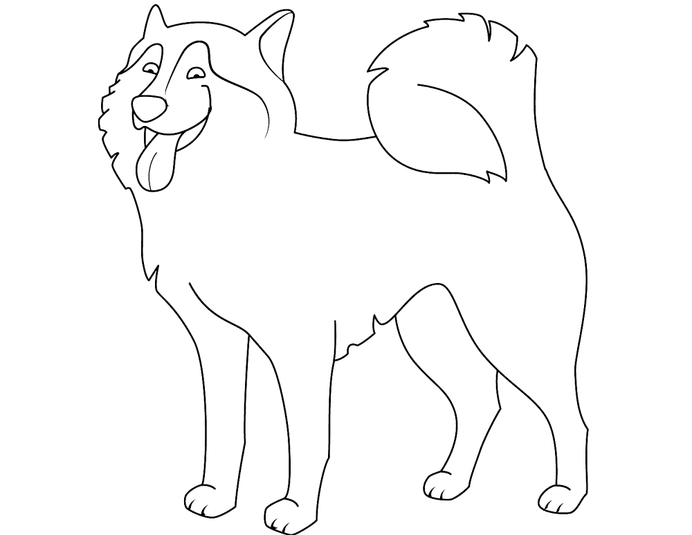 Funny Husky Coloring Page Md Coloring Page — Free Printable — free printable coloring page