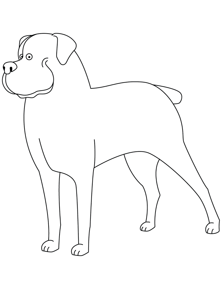 Funny Rottweiler Coloring Page Md Coloring Page — Free Printable — free printable coloring page