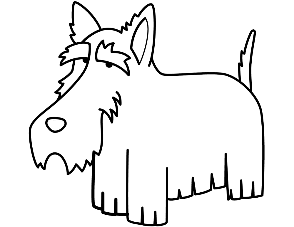 Funny Schnauzer Coloring Page Md Coloring Page — Free Printable — free printable coloring page