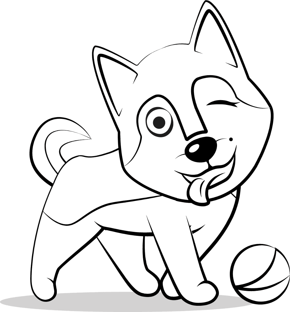 Husky Puppy Coloring Page Md Coloring Page — Free Printable — free printable coloring page