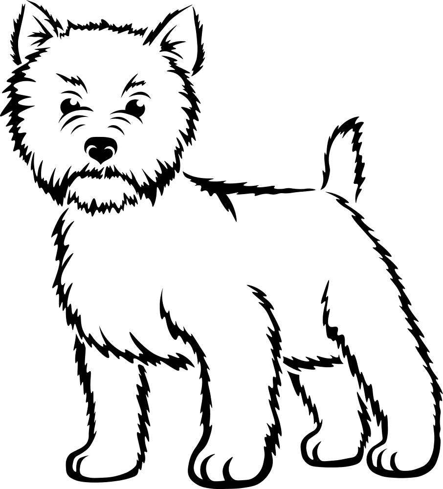 West Highland Terrier Coloring Page Md Coloring Page — Free Printable — free printable coloring page