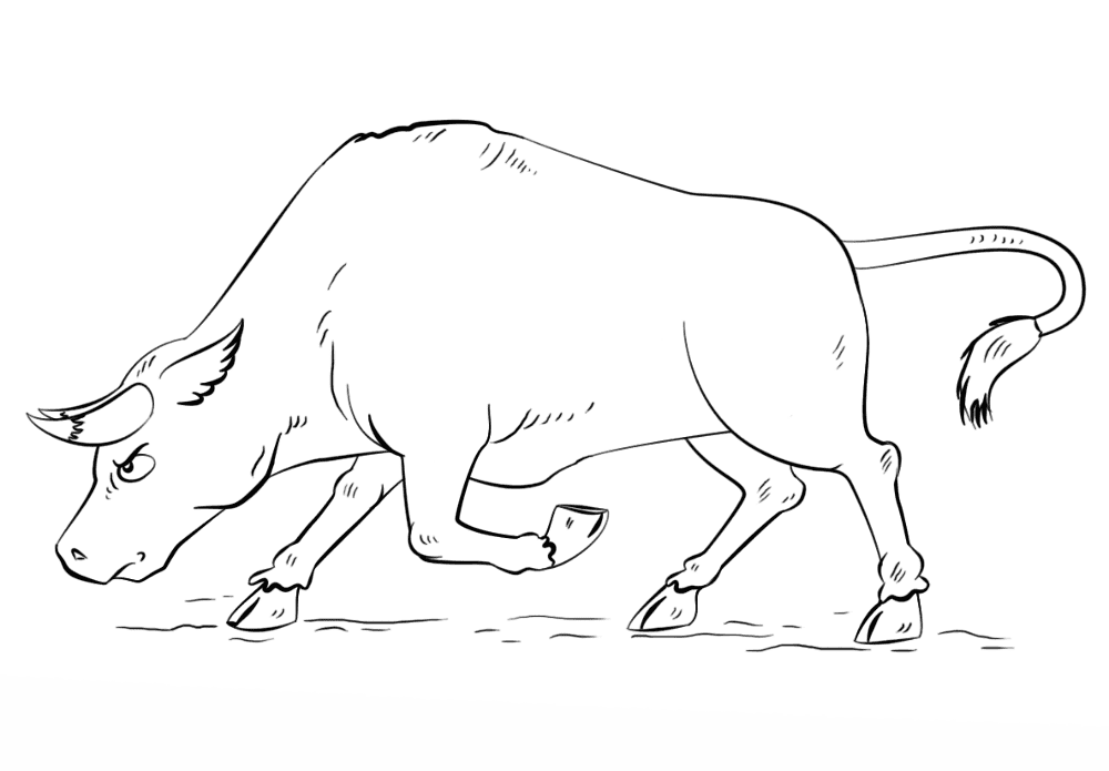 Cartoon Bull Coloring Page Md Coloring Page — Free Printable — free printable coloring page