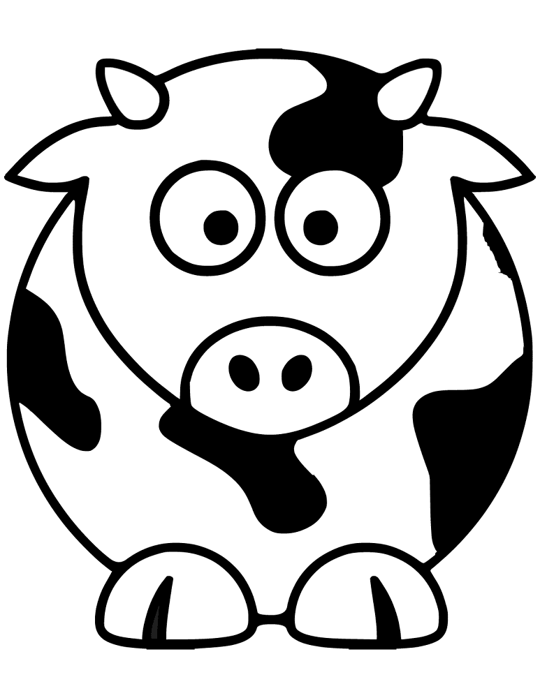 Cartoon Cow 2 Coloring Page Md Coloring Page — Free Printable — free printable coloring page