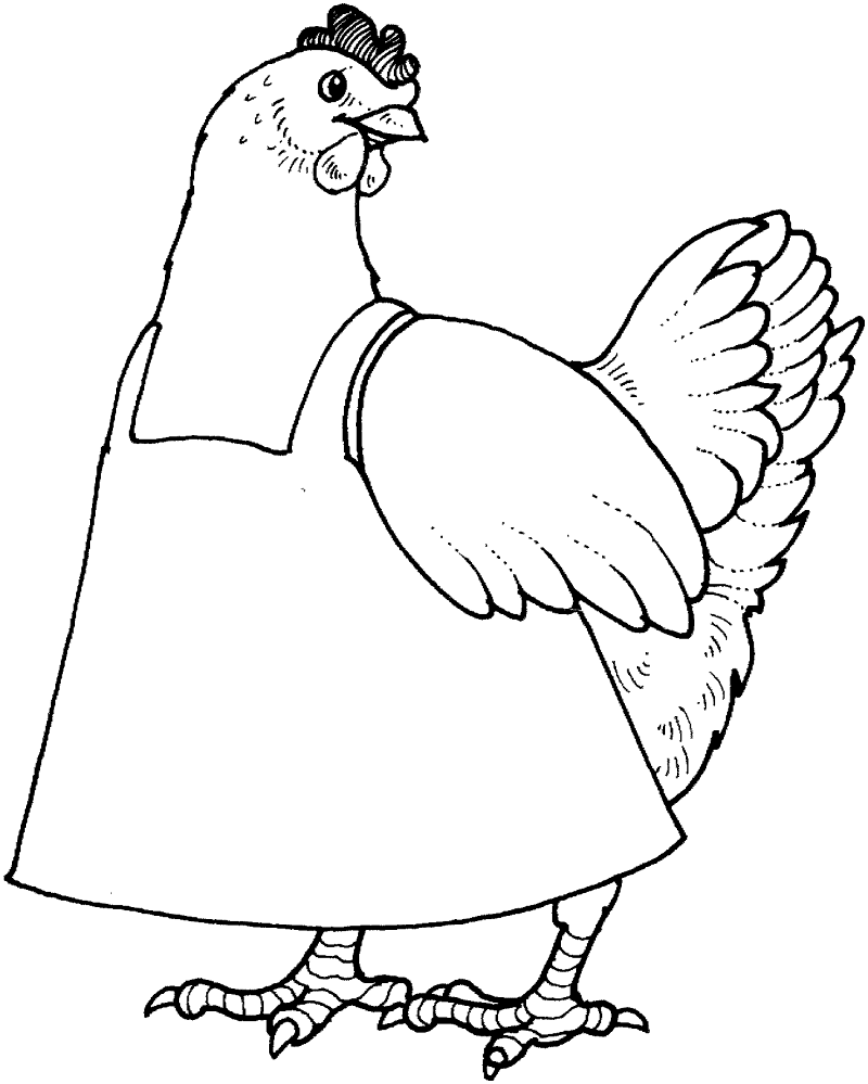 Cooking Chicken Coloring Page Md Coloring Page — Free Printable — free printable coloring page